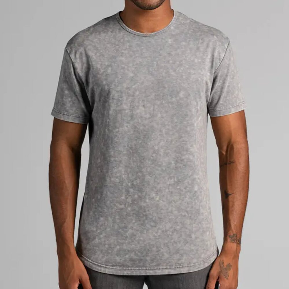 BYLT Premium Basics - Acid Wash Drop-Cut Tee Charcoal Medium